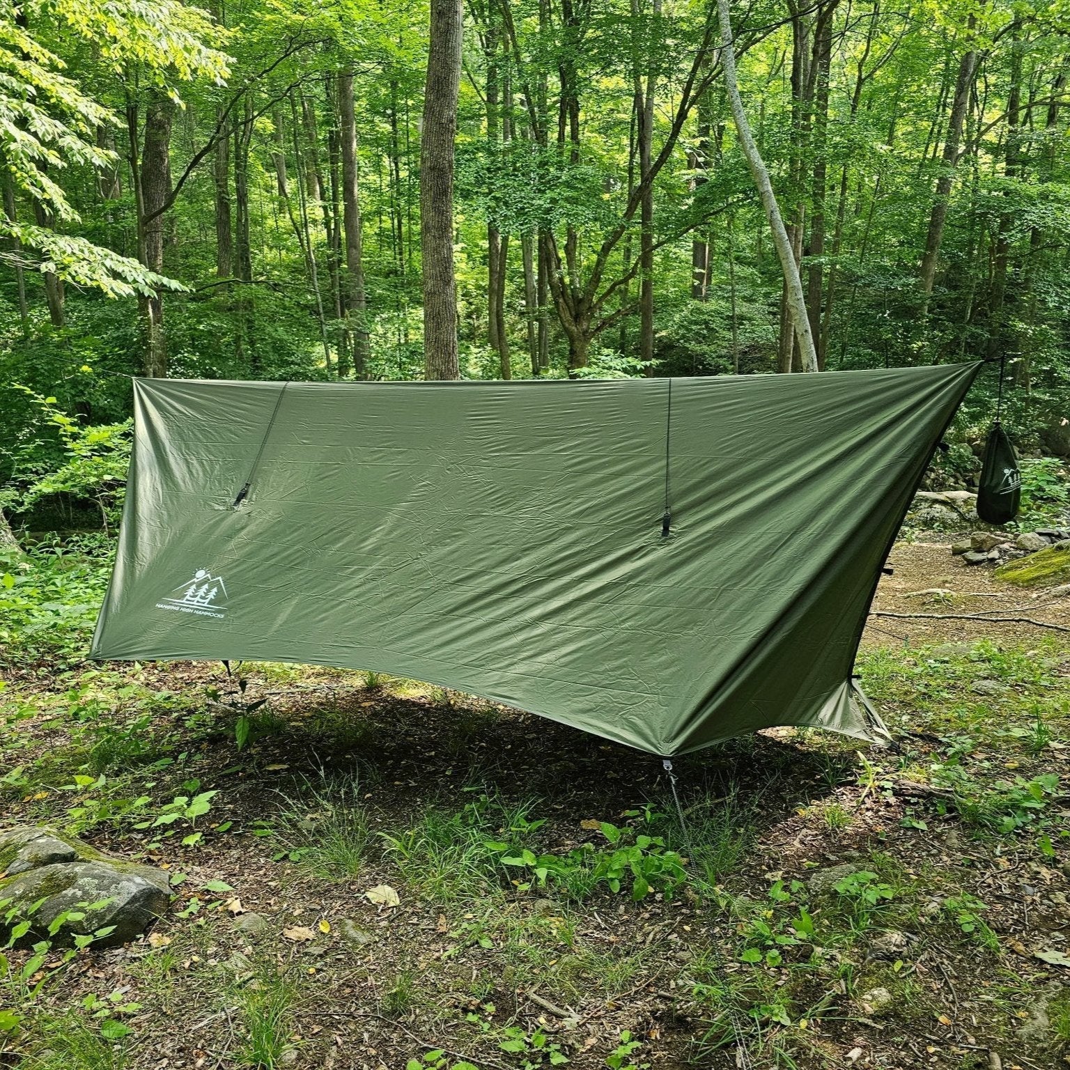 Hideaway 12' Hammock Rain Tarp – Full Coverage, Ultralight Shelter - WILKYs