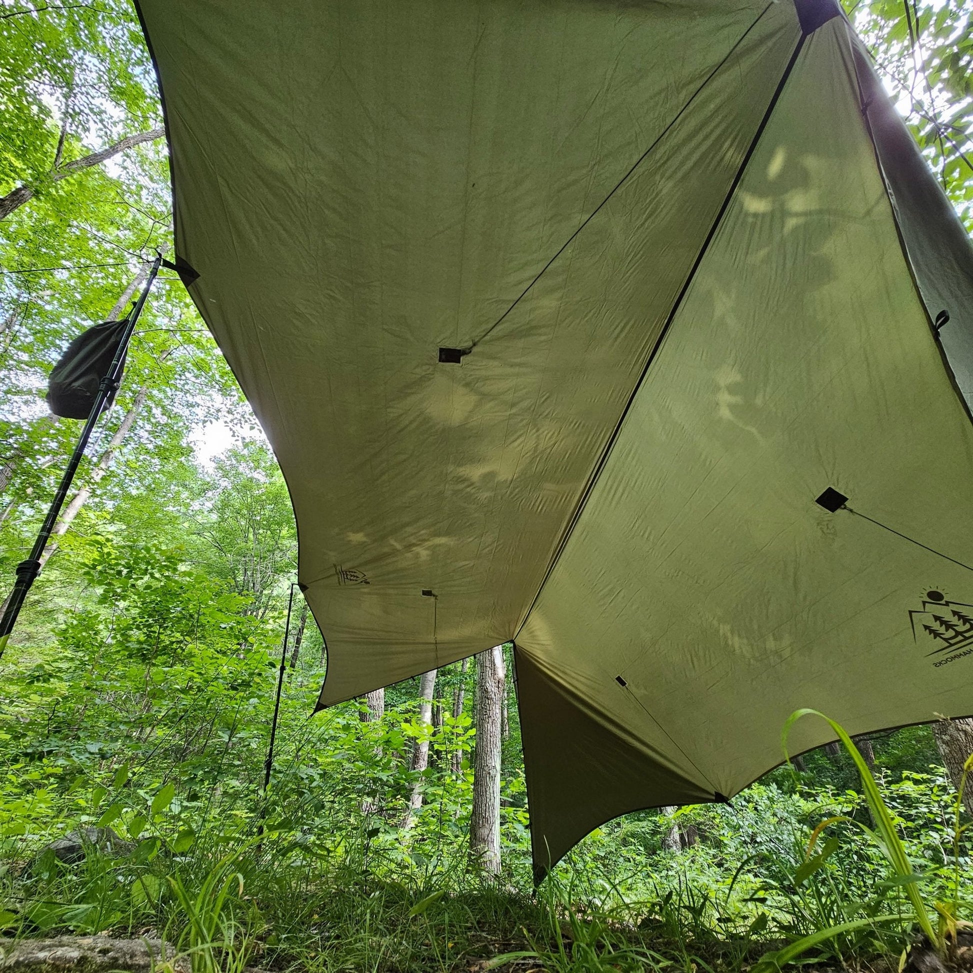 Hideaway 12' Hammock Rain Tarp – Full Coverage, Ultralight Shelter - WILKYs