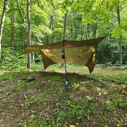 Hideaway 12' Hammock Rain Tarp – Full Coverage, Ultralight Shelter - WILKYs