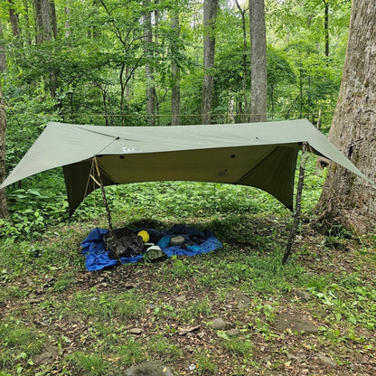 Hideaway 12' Hammock Rain Tarp – Full Coverage, Ultralight Shelter - WILKYs