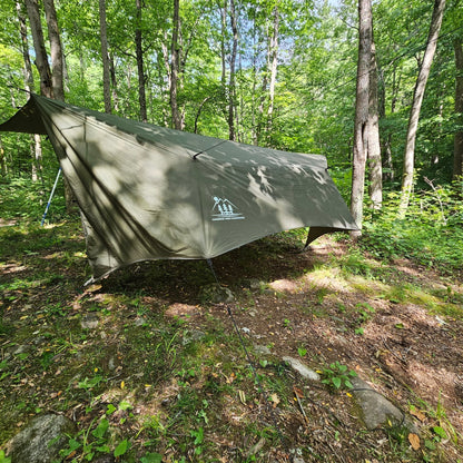 Hideaway 12' Hammock Rain Tarp – Full Coverage, Ultralight Shelter - WILKYs