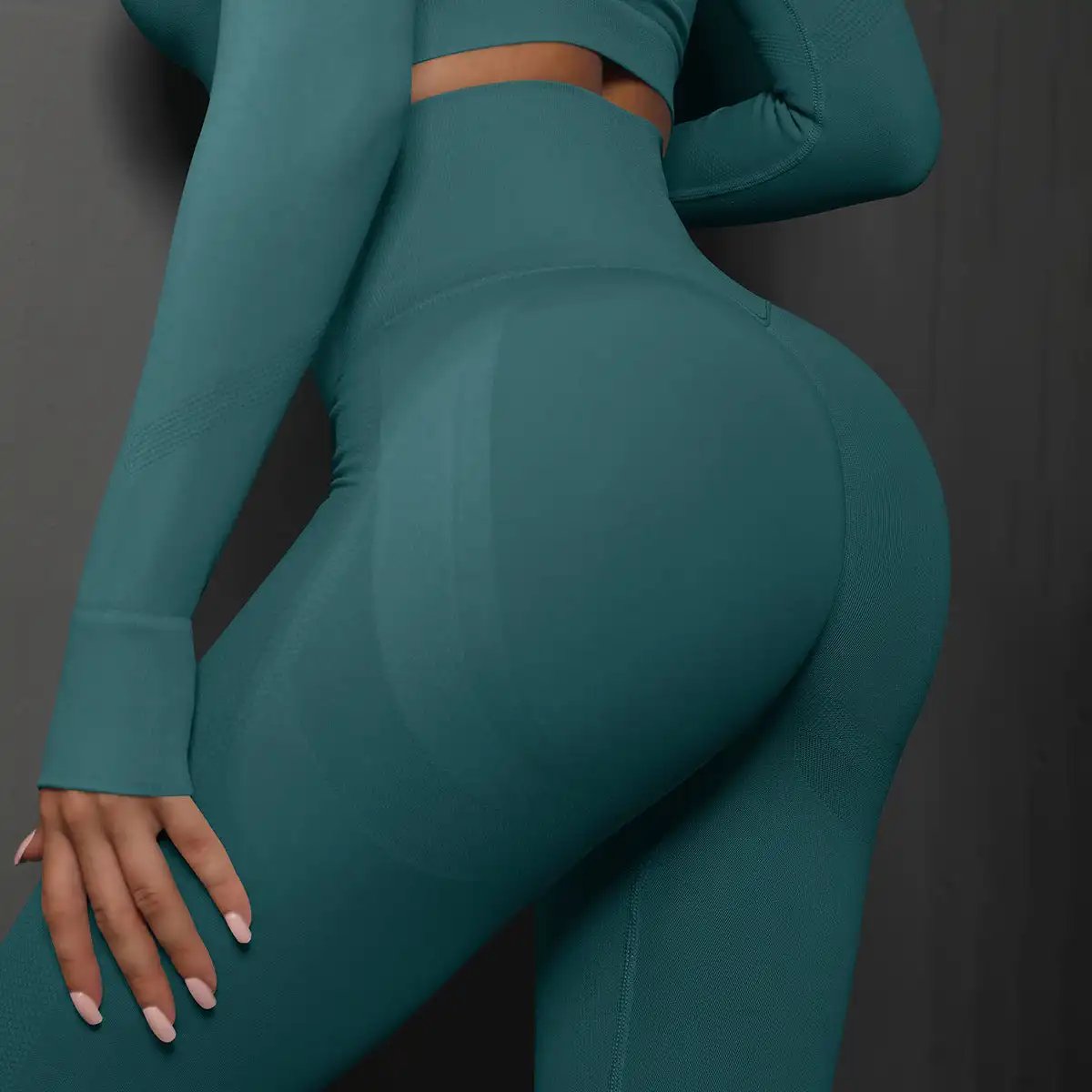 High Waist Seamless Yoga Pants Women's Solid Color Full Length Leggings Fitness Hip Up Running Sport Gym Legging Outfits - WILKYs