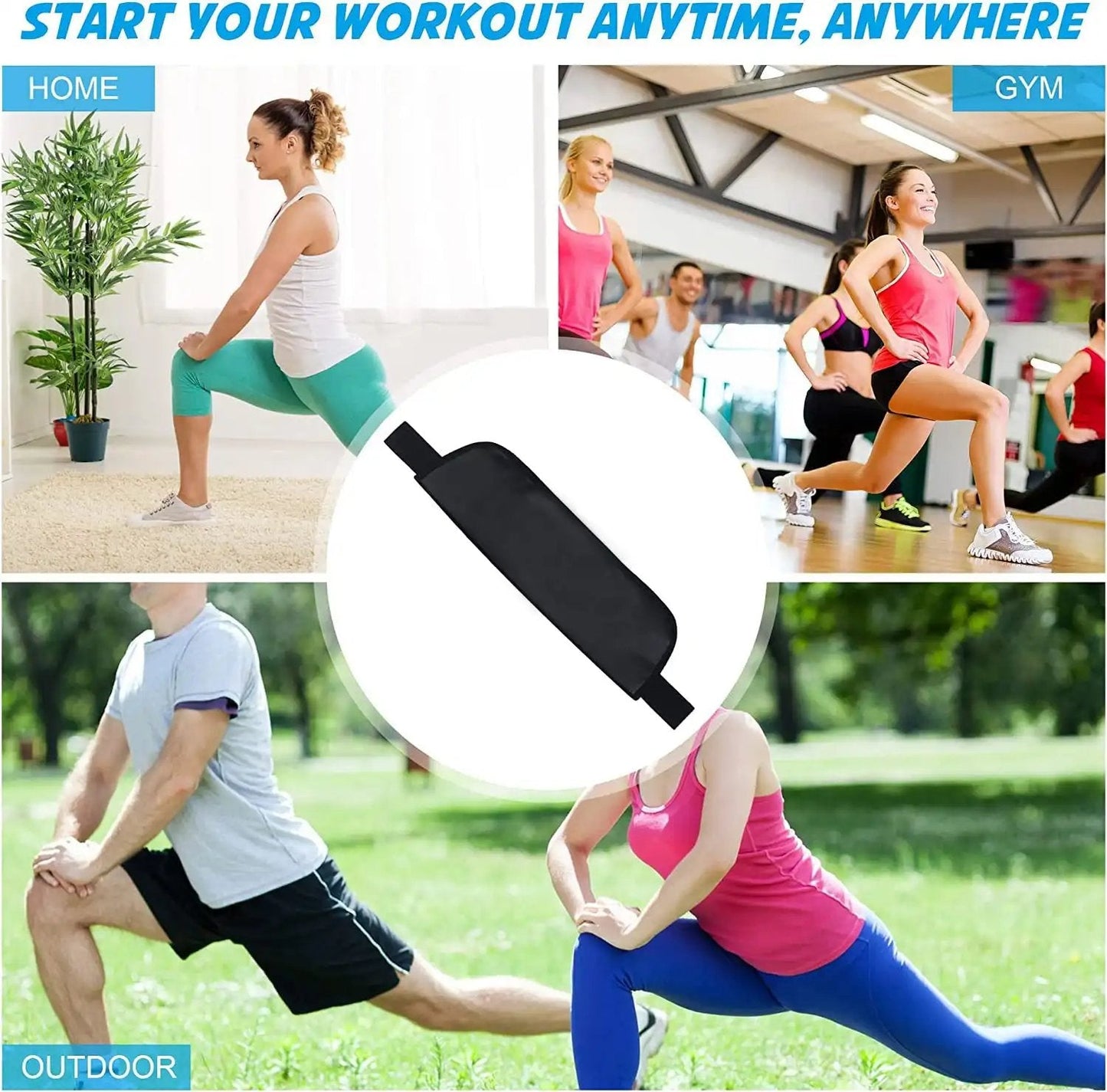 Hip Thrust Belt Glute Bridge Pad Butt Workout With Dumbbells Kettlebells For Lunges Reverse Squat - WILKYs