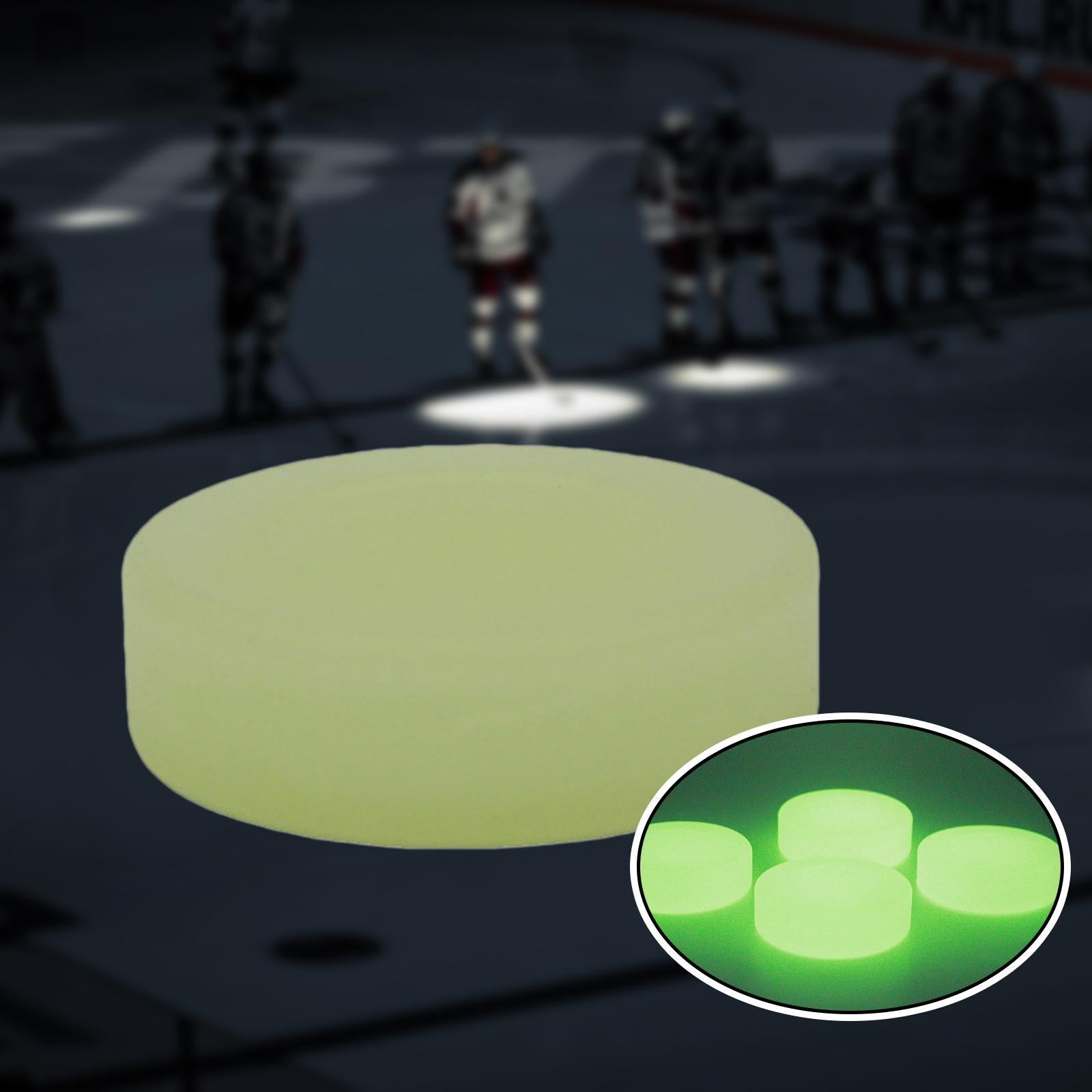 Hockey Puck Glow in Dark Suitable for Floor Indoor Outdoor Game Diameter 7.2cm Game Supplies for Kids Adults Youth Floor Puck - WILKYs