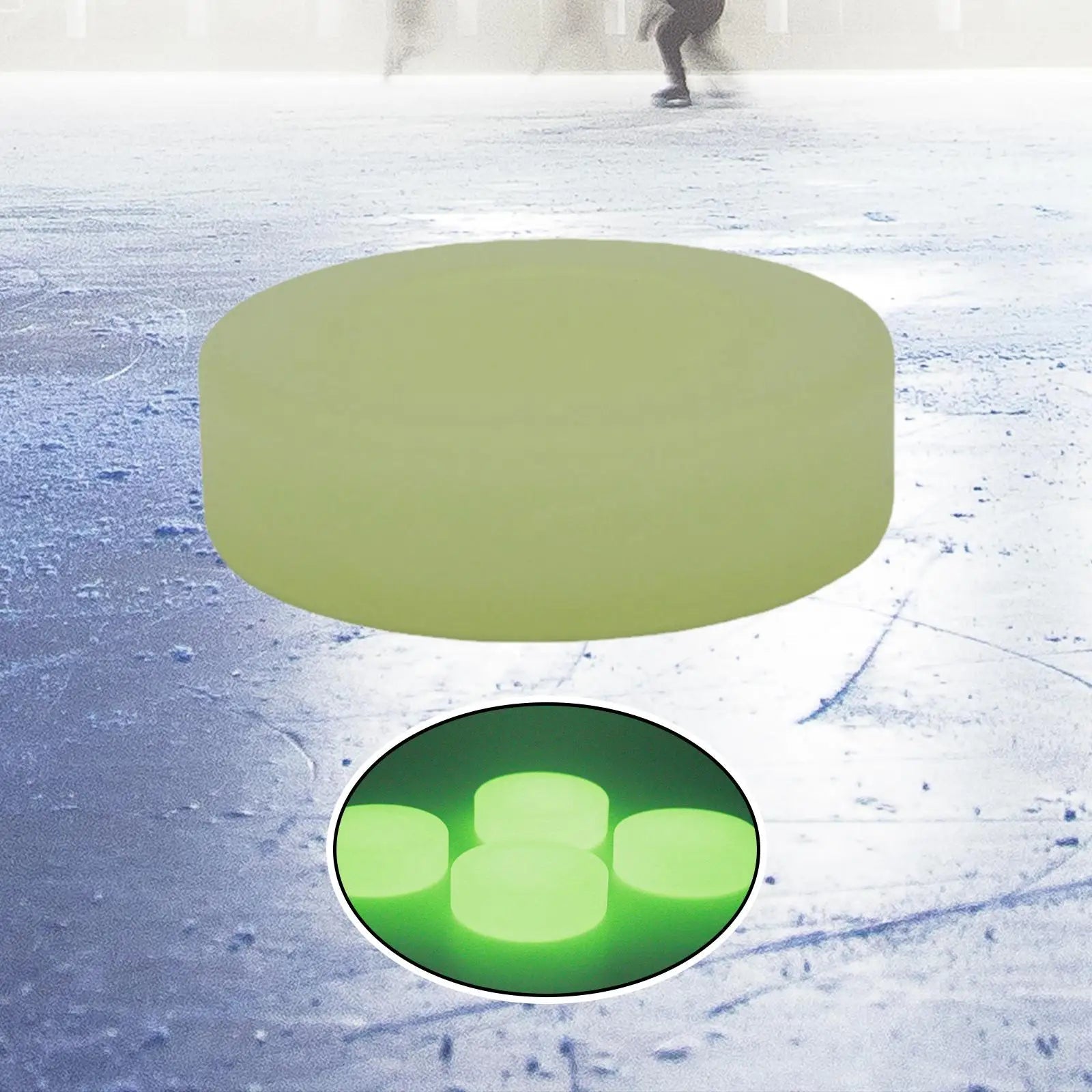 Hockey Puck Glow in Dark Suitable for Floor Indoor Outdoor Game Diameter 7.2cm Game Supplies for Kids Adults Youth Floor Puck - WILKYs