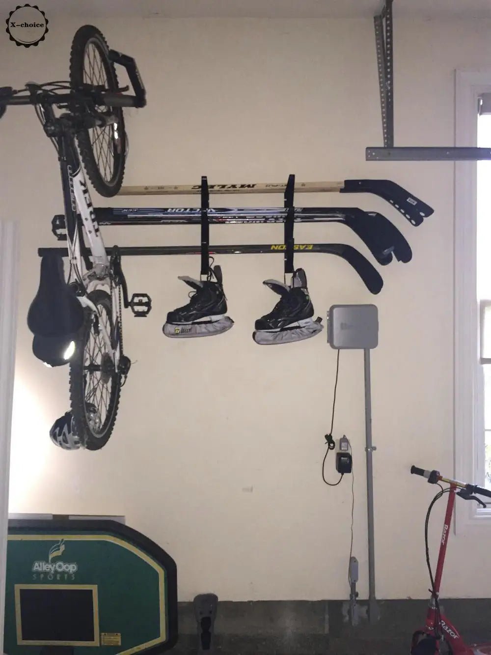 Hockey Stick Rack, Wall Storage for Sticks,Hockey Stick Display Holder/Hanger Great for Home or Office Wall Mount - WILKYs