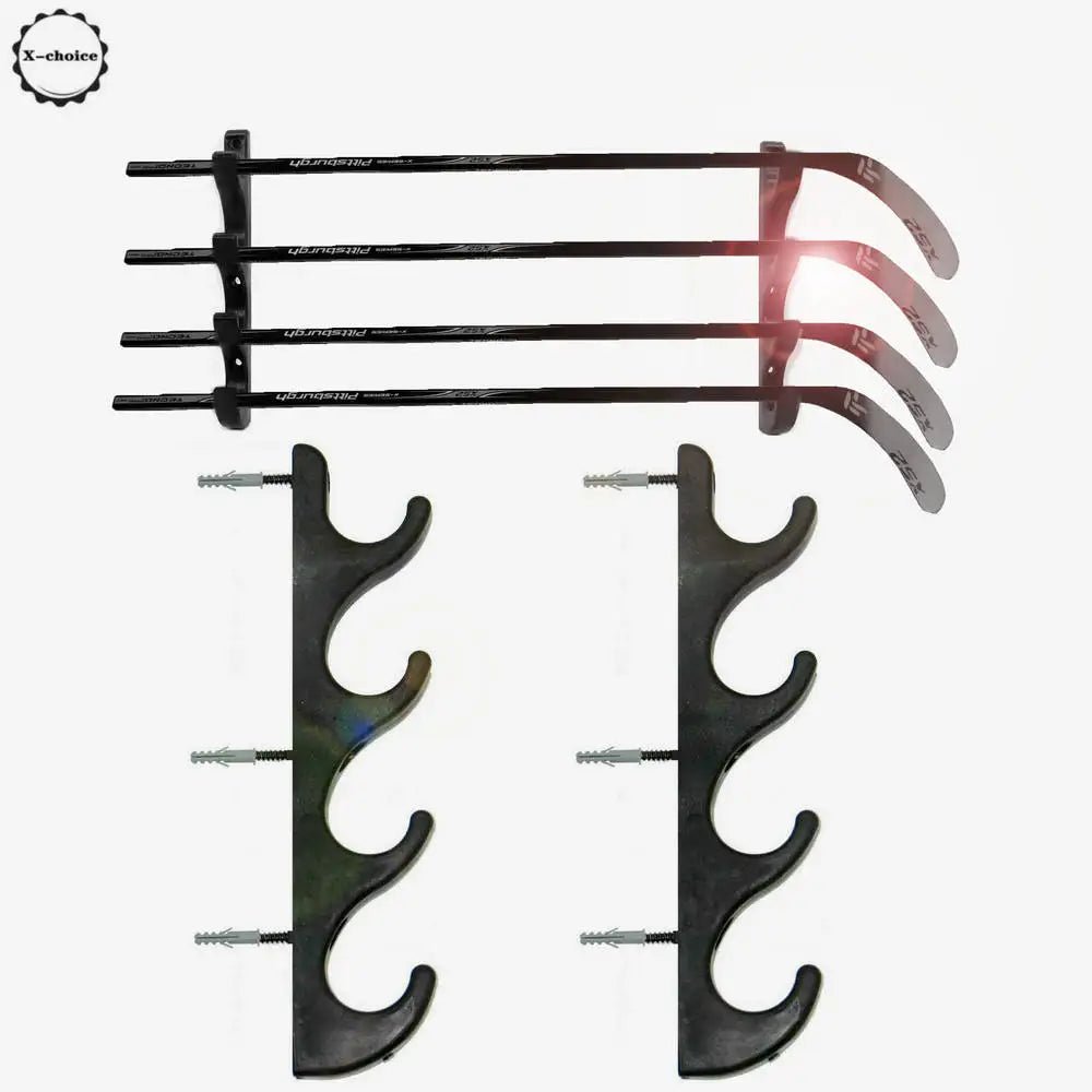 Hockey Stick Rack, Wall Storage for Sticks,Hockey Stick Display Holder/Hanger Great for Home or Office Wall Mount - WILKYs