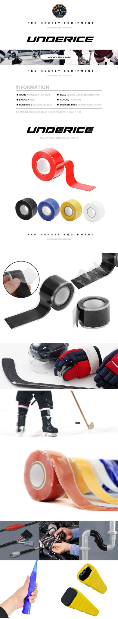 Hockey Stick Tape 2.5cm Hockey Grip Tape For Boat Paddles Racket Ball Pole Winding Stick Tape Hockey Accessories - WILKYs