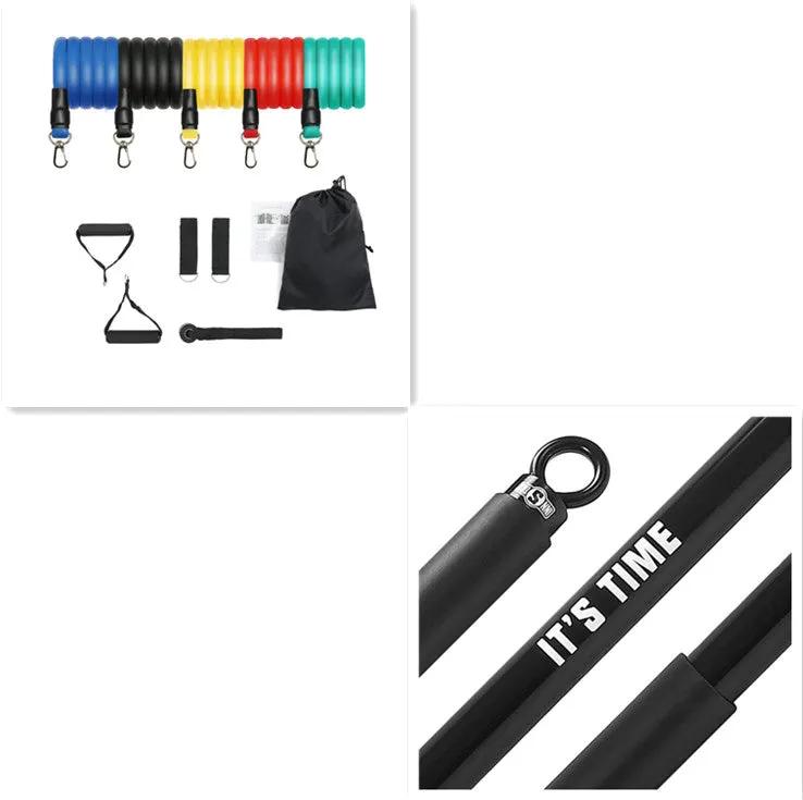 Home Fitness Equipment Tpe Latex 11 Piece Set Tensioner - WILKYs