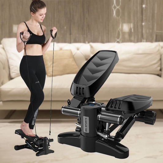 Home Hydraulic Treadmills Fitness Equipment With Pulling Rope Floor Mat - WILKYs