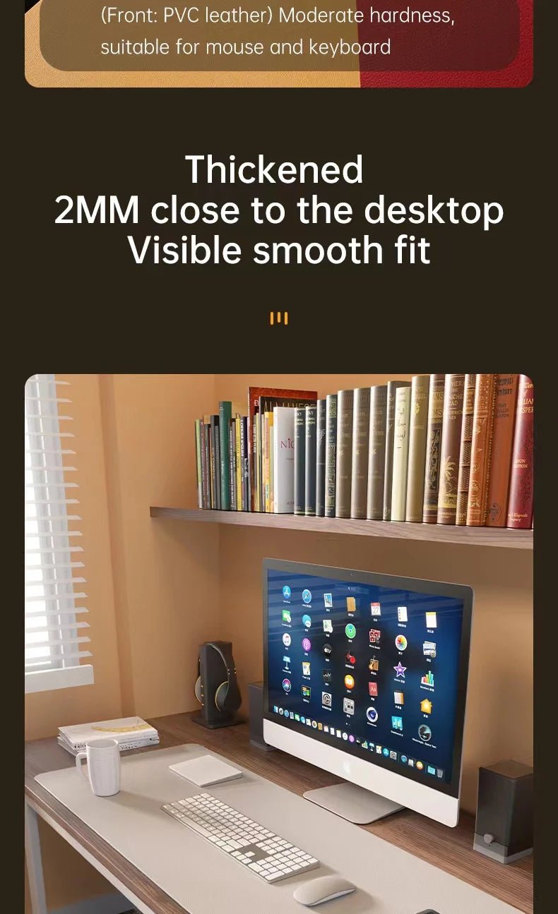 Home Office Large Mouse Pad Gamer Waterproof PU Leather Desk Mat Computer Mousepad Keyboard pad Table Cover gaming mouse pad - WILKYs