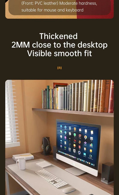 Home Office Large Mouse Pad Gamer Waterproof PU Leather Desk Mat Computer Mousepad Keyboard pad Table Cover gaming mouse pad - WILKYs