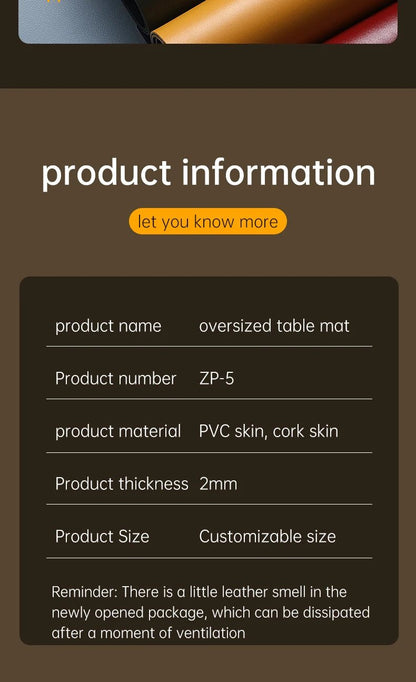 Home Office Large Mouse Pad Gamer Waterproof PU Leather Desk Mat Computer Mousepad Keyboard pad Table Cover gaming mouse pad - WILKYs