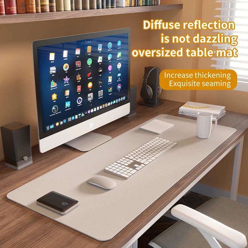 Large Waterproof PU Leather Desk Mat – Gaming & Office Organization ...