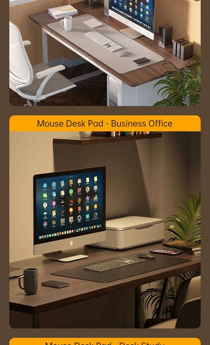 Home Office Large Mouse Pad Gamer Waterproof PU Leather Desk Mat Computer Mousepad Keyboard pad Table Cover gaming mouse pad - WILKYs