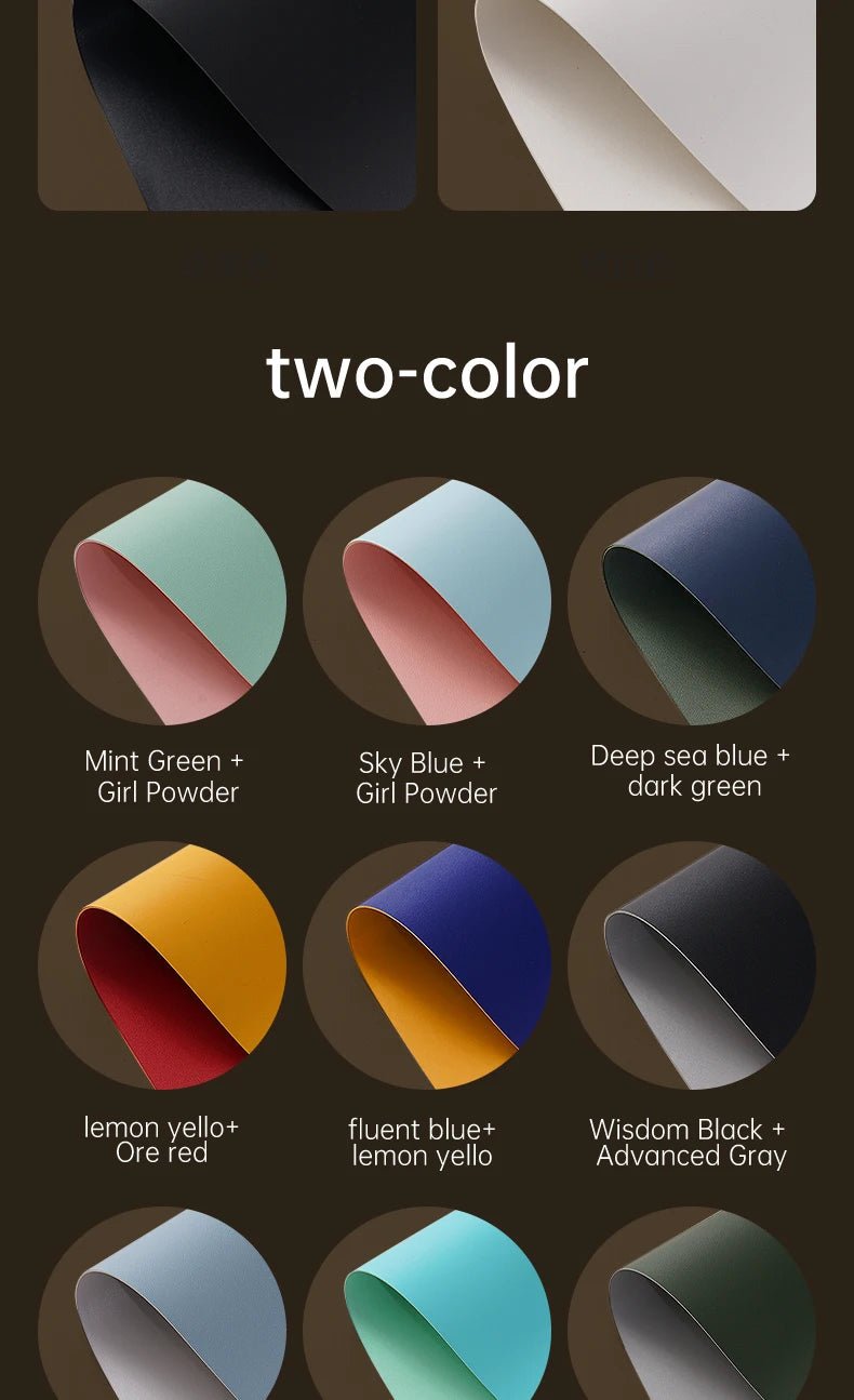 Home Office Large Mouse Pad Gamer Waterproof PU Leather Desk Mat Computer Mousepad Keyboard pad Table Cover gaming mouse pad - WILKYs