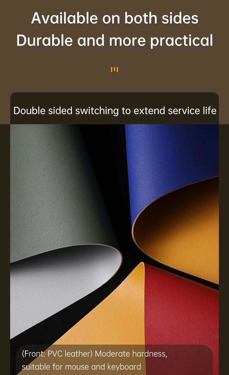 Home Office Large Mouse Pad Gamer Waterproof PU Leather Desk Mat Computer Mousepad Keyboard pad Table Cover gaming mouse pad - WILKYs