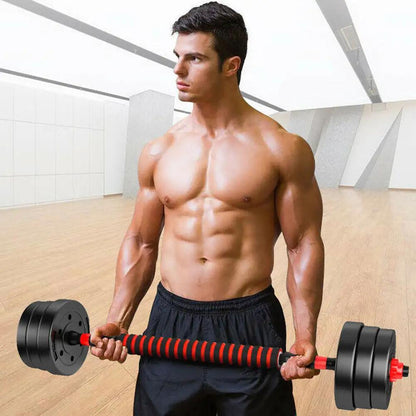 Home Training Arm Muscle Rubber Coating Dumbbell Barbell Fitness Equipment - WILKYs
