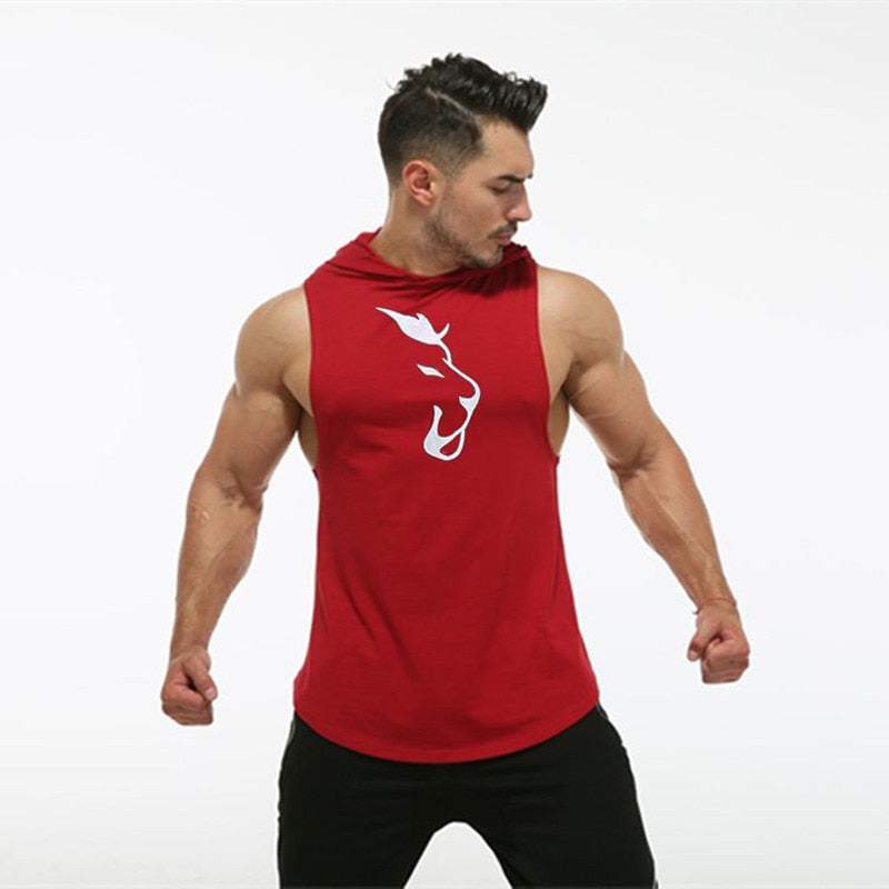 Hooded Sleeveless Vest Men's Fitness - WILKYs