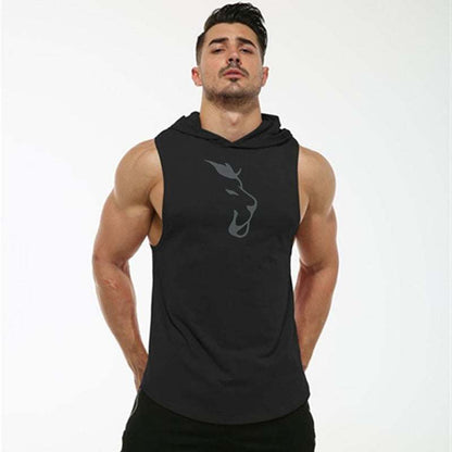 Hooded Sleeveless Vest Men's Fitness - WILKYs