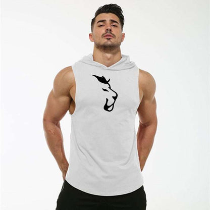 Hooded Sleeveless Vest Men's Fitness - WILKYs