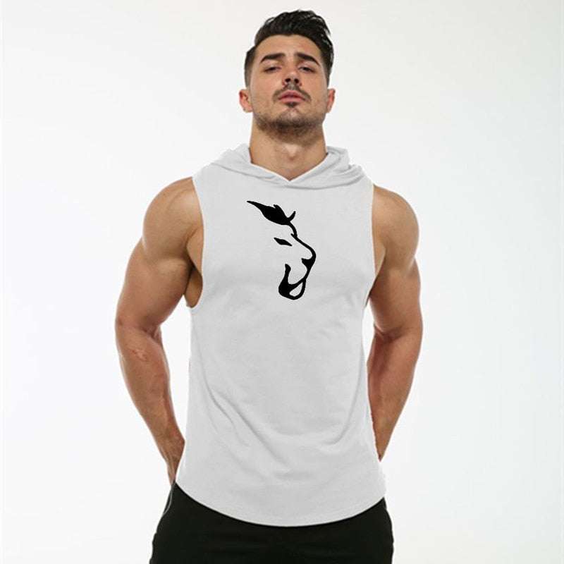 Hooded Sleeveless Vest Men's Fitness - WILKYs