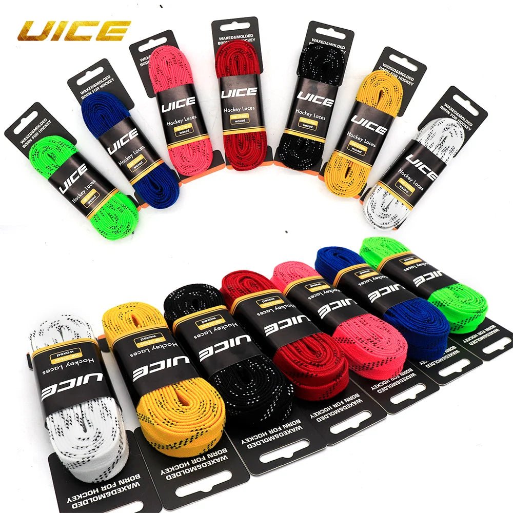 Ice Hockey Skate Laces 84 96 108 120inch Dual Layer Braid Reinforced Waxed Tip Design Hockey Skate Shoe Lacer Hockey Accessories - WILKYs