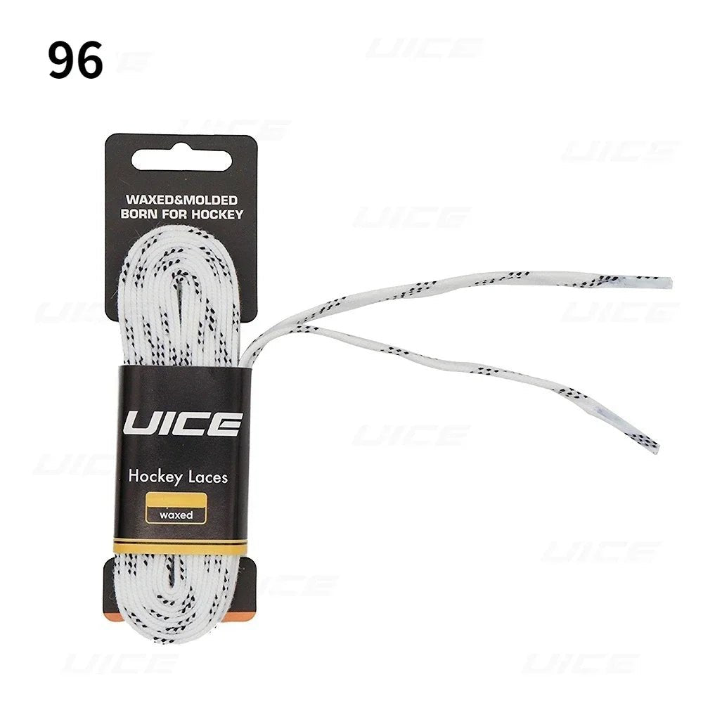 Ice Hockey Skate Laces 84 96 108 120inch Dual Layer Braid Reinforced Waxed Tip Design Hockey Skate Shoe Lacer Hockey Accessories - WILKYs