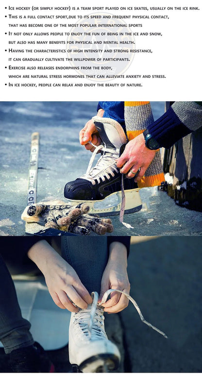 Ice Hockey Skate Laces 84 96 108 120inch Dual Layer Braid Reinforced Waxed Tip Design Hockey Skate Shoe Lacer Hockey Accessories - WILKYs