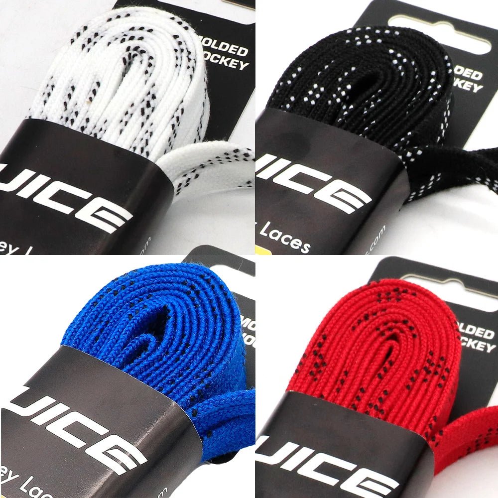 Ice Hockey Skate Laces 84 96 108 120inch Dual Layer Braid Reinforced Waxed Tip Design Hockey Skate Shoe Lacer Hockey Accessories - WILKYs