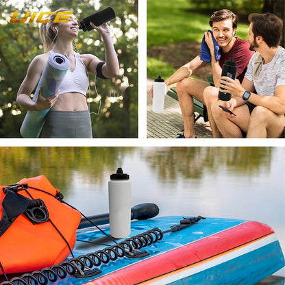 Ice Hockey Water Bottle Hockey Bottle 1000ML BPA Free Hockey Equipment For Ice Hockey Football Lacrosse Bottle Hockey Accessorie - WILKYs