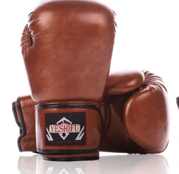 Imitation Cowhide Vintage Lace Up Boxing Gloves - WILKYs