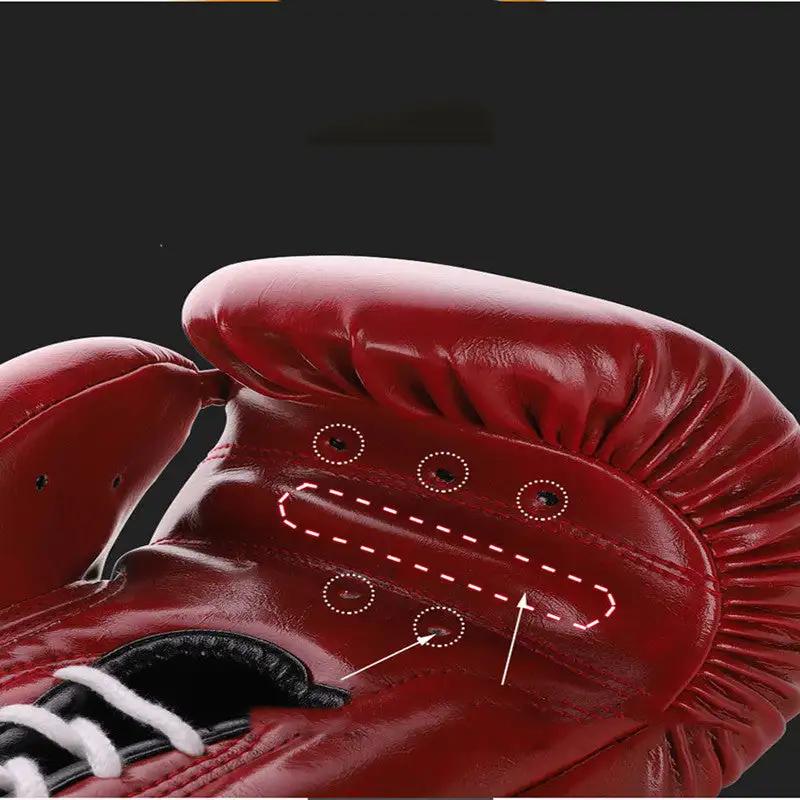 Imitation Cowhide Vintage Lace Up Boxing Gloves - WILKYs