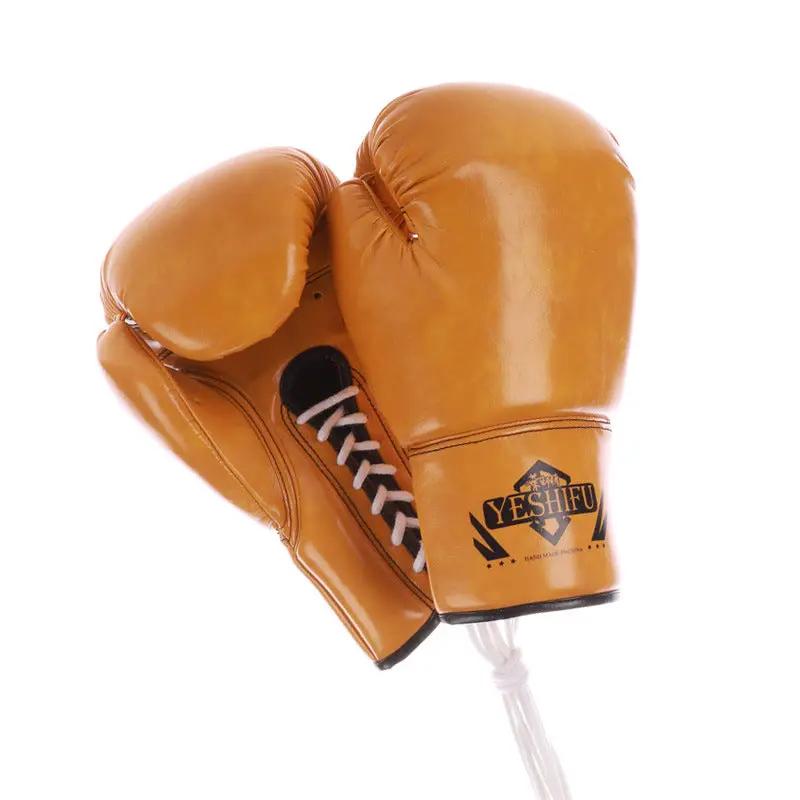 Imitation Cowhide Vintage Lace Up Boxing Gloves - WILKYs