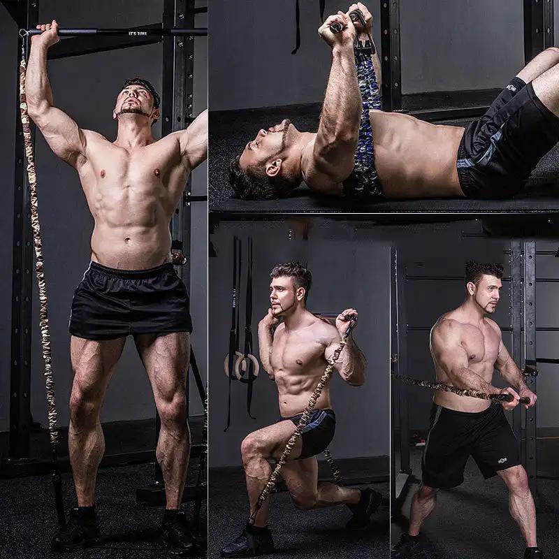 INNSTAR Fitness Push Rod Fitness Bar Portable Lever Bench Press Pilates Bar Fitness Exercise Equipment - WILKYs