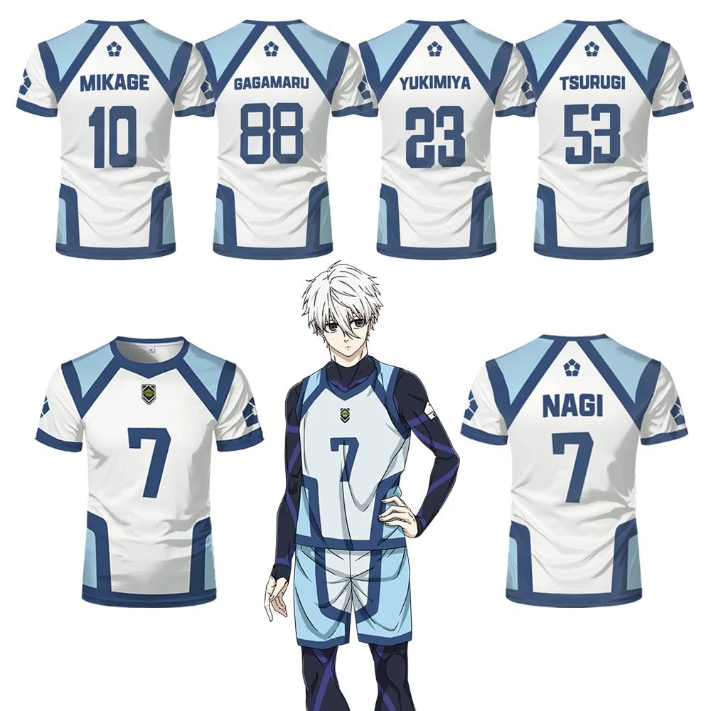 Japanese Anime Blue Lock Season 2 New Soccer Jersey T-shirt Women's Round Neck Sports Tops Children's Casual Short Sleeve Tshirt - WILKYs