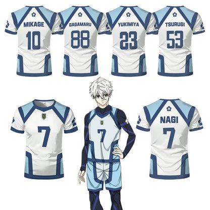 Japanese Anime Blue Lock Season 2 New Soccer Jersey T-shirt Women's Round Neck Sports Tops Children's Casual Short Sleeve Tshirt - WILKYs
