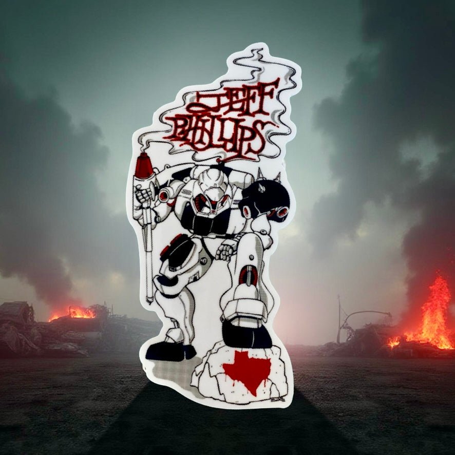 Jeff Phillips BBC GUNDAM Sticker 4.25" - WILKYs