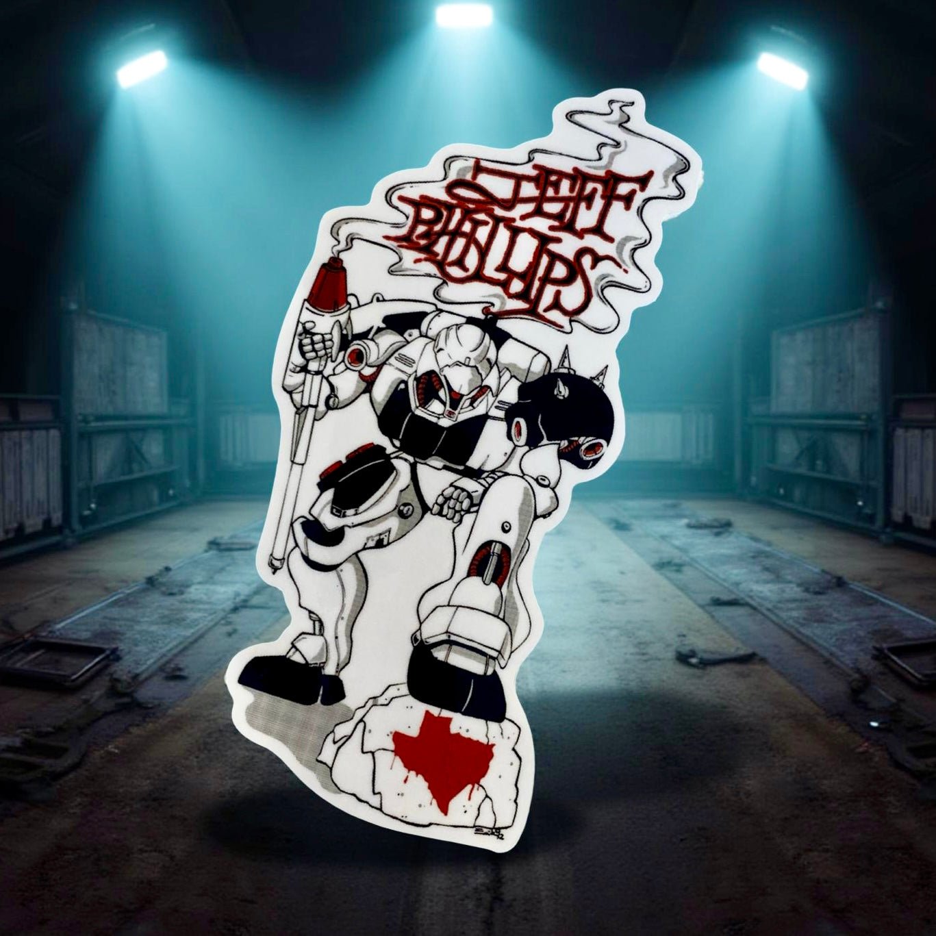 Jeff Phillips BBC GUNDAM Sticker 4.25" - WILKYs