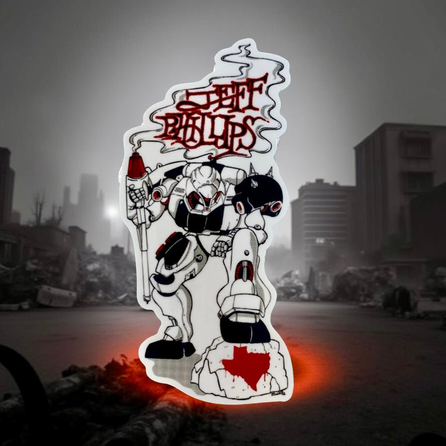 Jeff Phillips BBC GUNDAM Sticker 4.25" - WILKYs