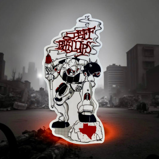 Jeff Phillips BBC GUNDAM Sticker 4.25" - WILKYs