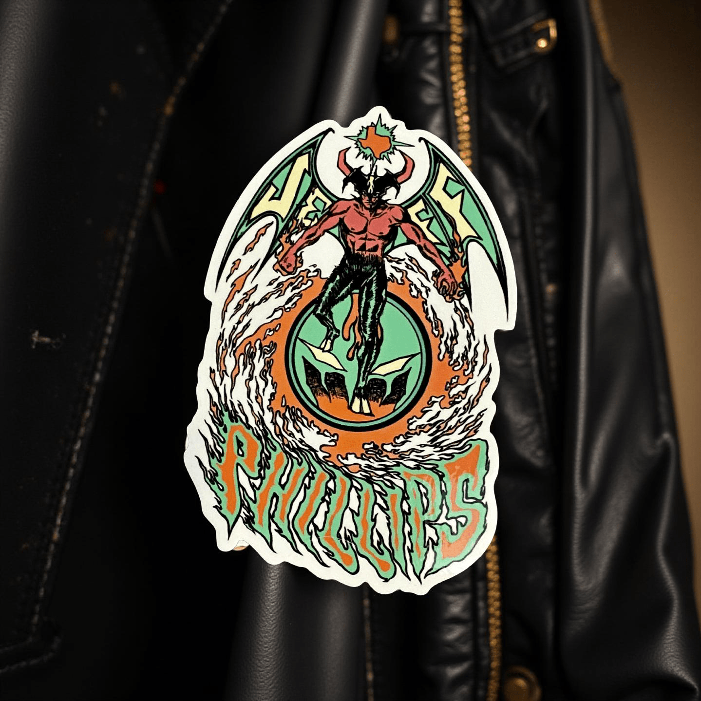 Jeff Phillips Devil Man Sticker 3.7" - WILKYs