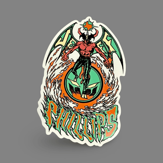 Jeff Phillips Devil Man Sticker 3.7" - WILKYs