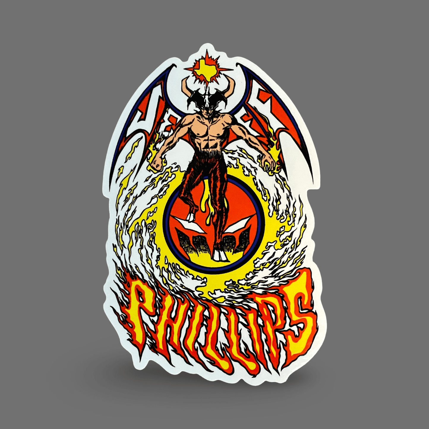 Jeff Phillips Devil Man Sticker 5" - WILKYs