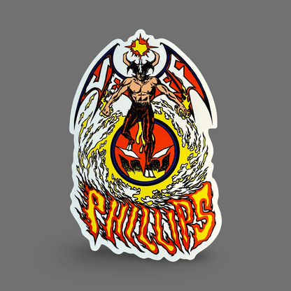Jeff Phillips Devil Man Sticker 5" - WILKYs