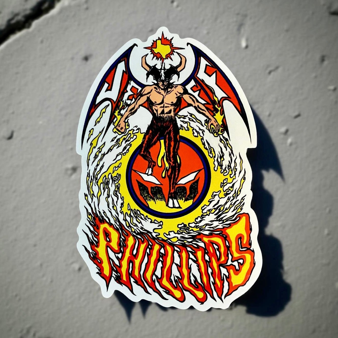 Jeff Phillips Devil Man Sticker 5" - WILKYs