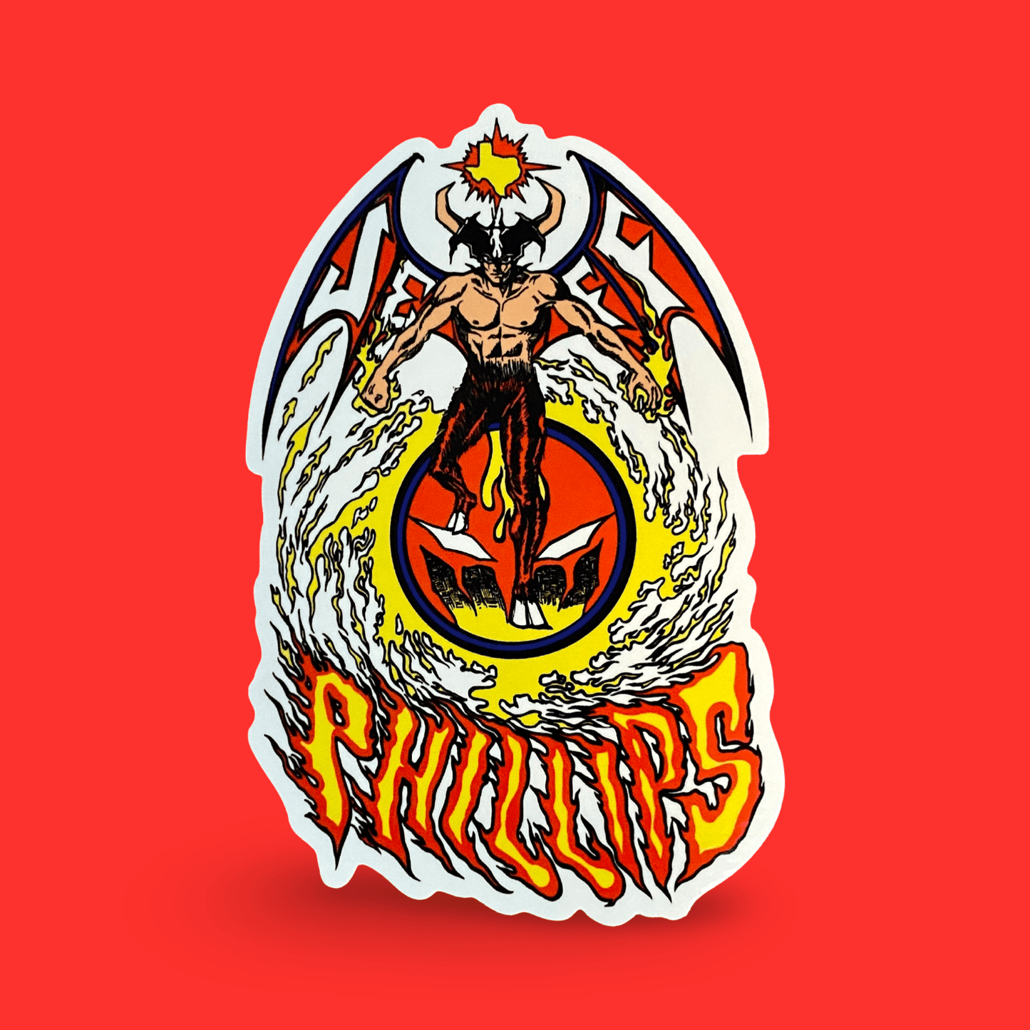 Jeff Phillips Devil Man Sticker 5" - WILKYs