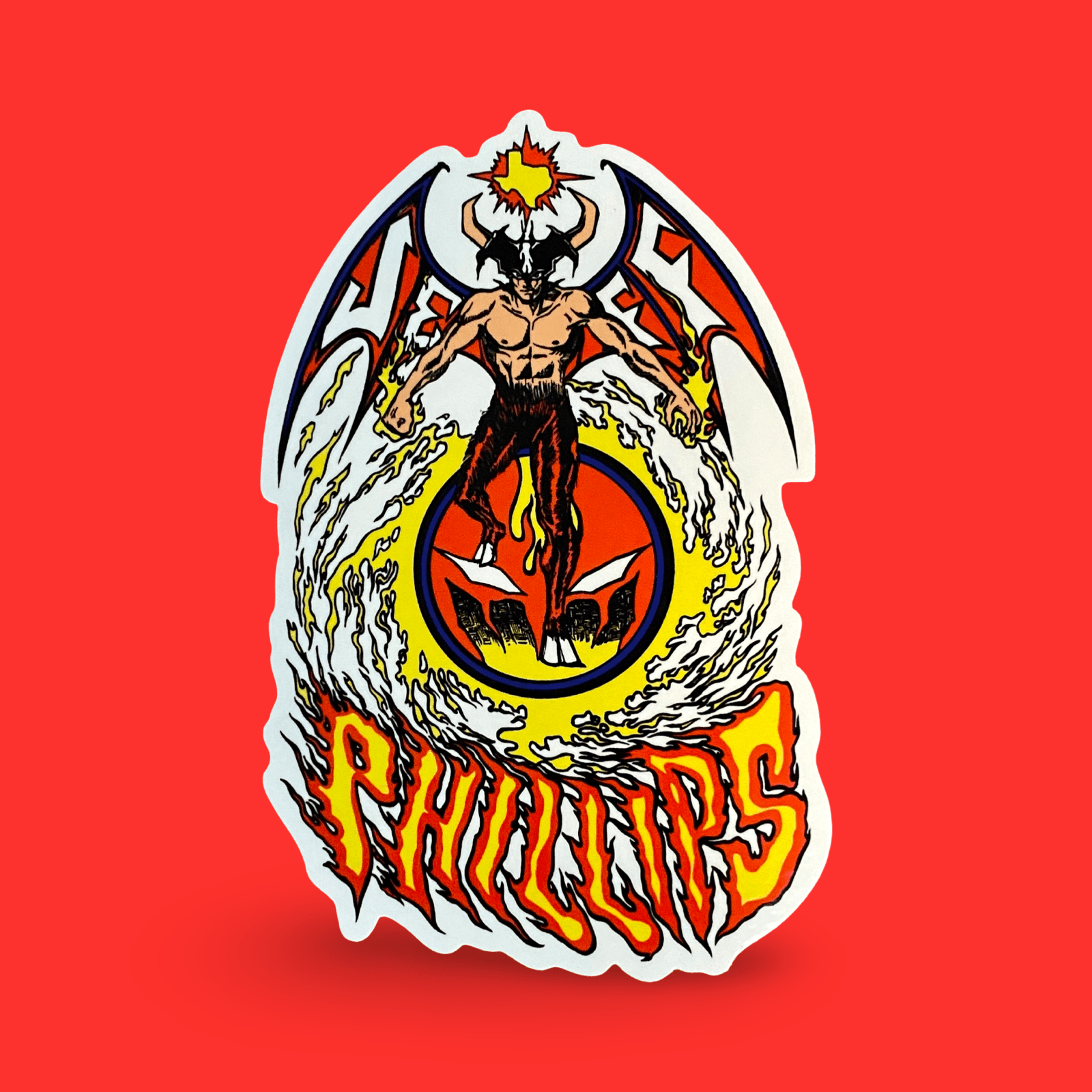 Jeff Phillips Devil Man Sticker 5" - WILKYs