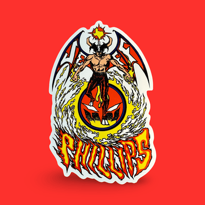 Jeff Phillips Devil Man Sticker 5" - WILKYs
