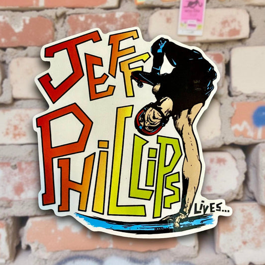 Jeff Phillips Lives Sticker 4.2" – Charity Skateboard Vinyl Decal - WILKYs